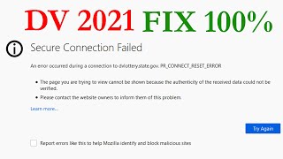 Secure Connection Failed | PR_CONNECT_RESET_ERROR | This site can’t be reached