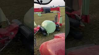 hay bales wrapping
