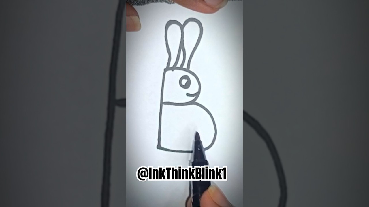 Funny Bunny with Letter Drawing 🐰
