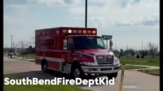 South Bend Fire Department Rescue 1 Medic 1 Safety 1 & Fire 102 Responding 