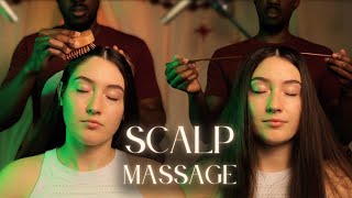 ASMR - Scalp and Hair Attention ft. My Wife (No Talking)