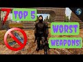 Top 5 Worst Weapons Late Game 7 Days to Die [Alpha 18]