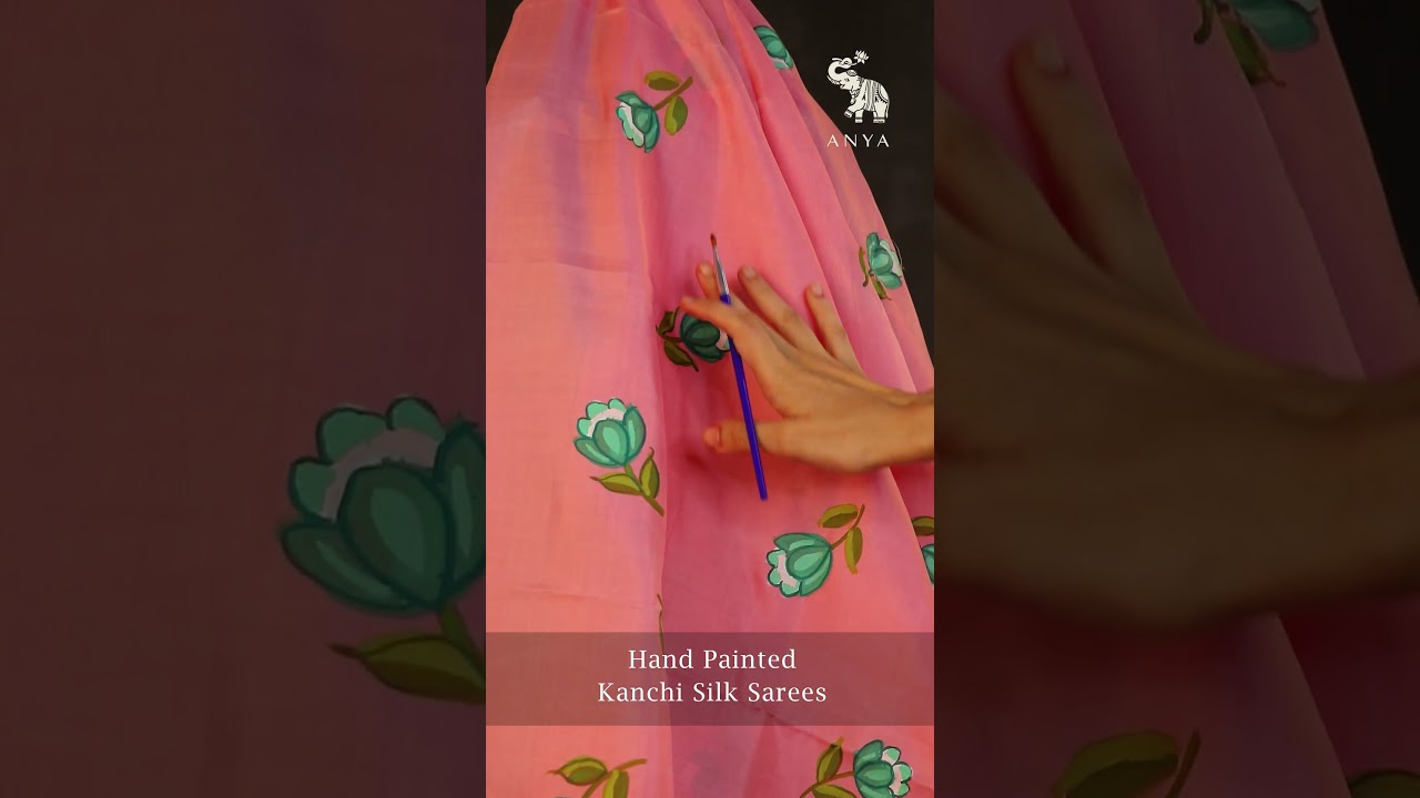 Hand Painted Kanchi Silk Sarees at ANYA |