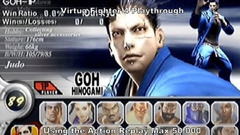 Virtua Fighter 4 Evolution Goh Playthrough using the Ps2 Action Replay Max 50,000 :D #Playstation