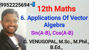12th maths| exercise 6.1 q no 9|example 6.5|chapter 6|Applications of vector Algebra.