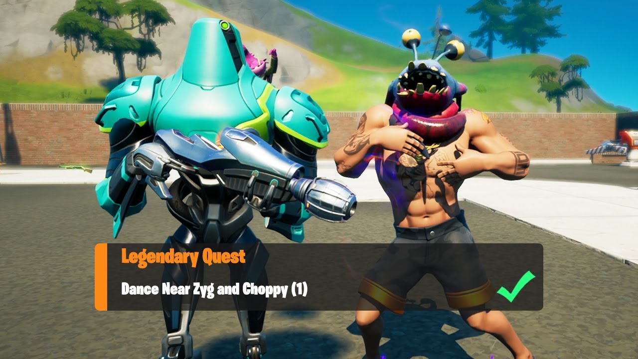 Dance Near Zyg and Choppy (1) - Fortnite Week 5 Legendary Quest
