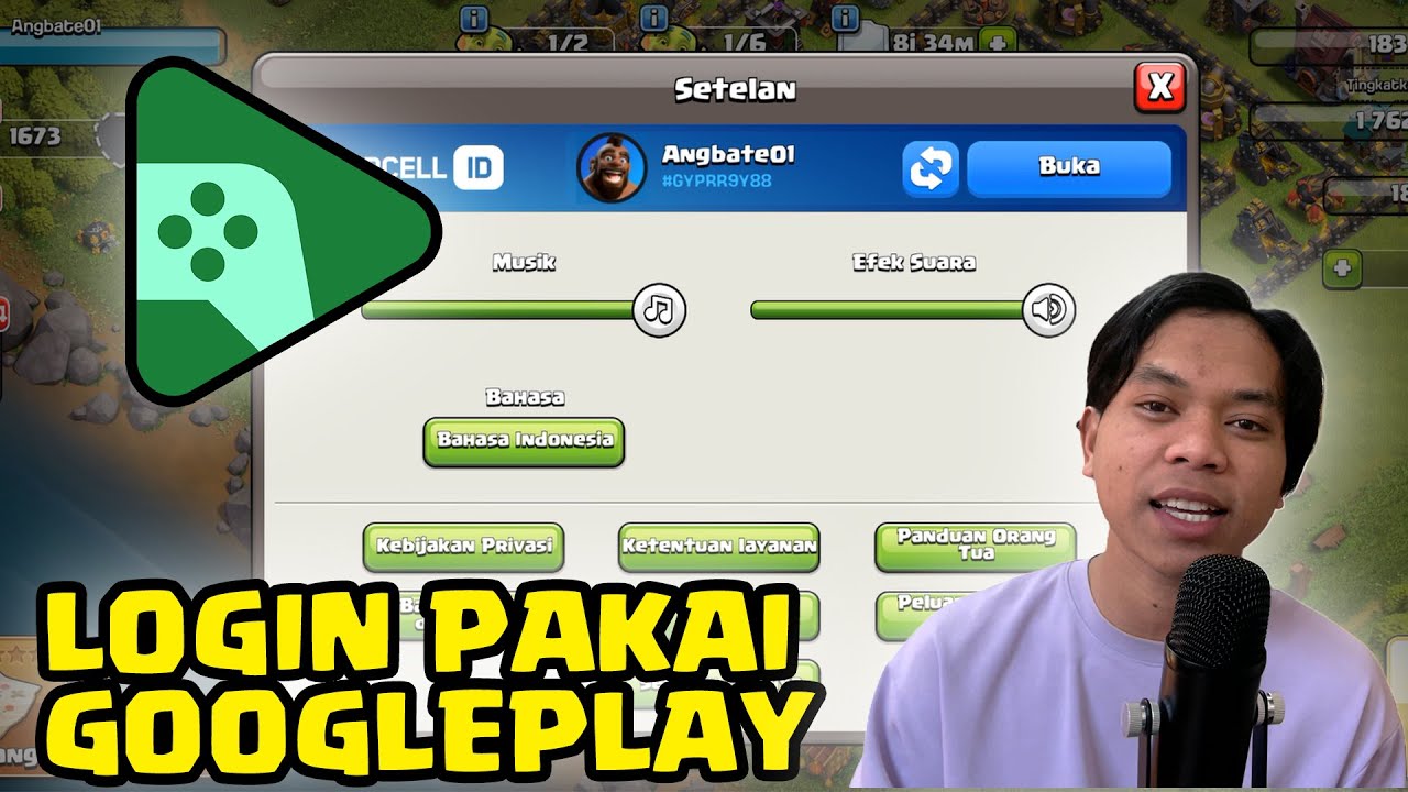 Cara login coc pakai google play game terbaru 2025