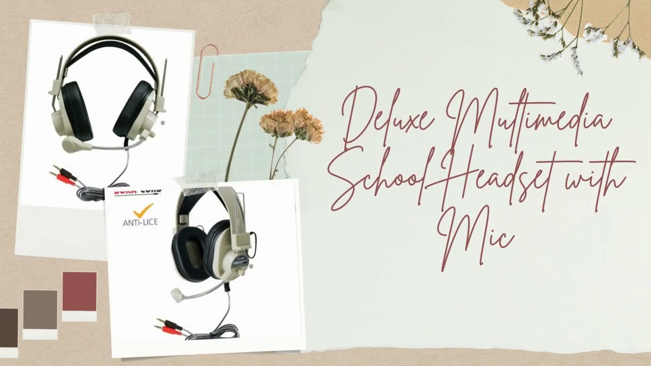 Deluxe Multimedia School Headset with Mic