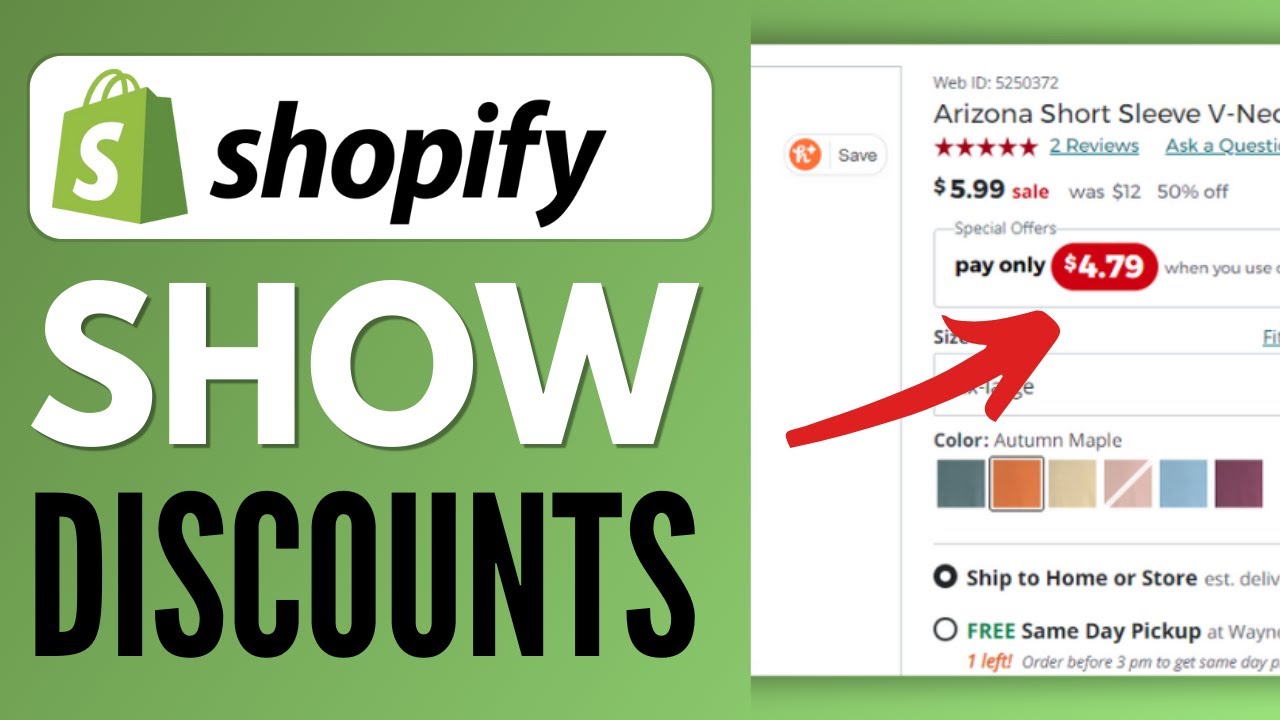 How to show discounts on product page on shopify - YouTube