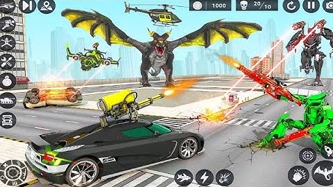 Dragon Robot car Games 3D | Multi Transforming Robots Game | Android Gameplay Robot fighting Games