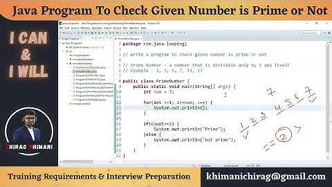 24 | Java Program To Check Given Number is Prime or Not | Java For Loop