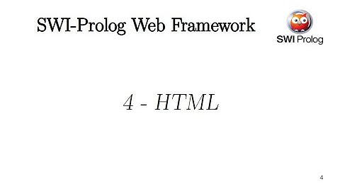 Prolog Web Framework - Episode 4 - HTML