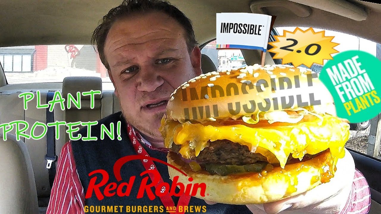 Red Robin The Impossible Cheeseburger Food Review Youtube