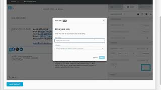 Newly Added Saved Row Feature for Email Templates