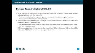 2024 WSO Advanced Accounting Course - 6 21 Deferred Taxes Arising from OID & OIP screenshot 5