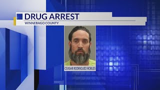 Man arrested in Winnebago County with active warrant and large METH stash