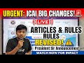 ICAI President Sir Official Announcement BIG changes CA Articleship & ICAI Rule and Regulation