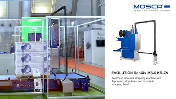 MOSCA MS-6 KR-ZV - Automatic Side-Seal Strapping Machine with Strap Lance and Moveable Sealing Head