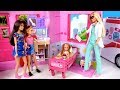 Barbie Chelsea Sick Morning Routine - Doll Hospital Room  & Barbie Pediatrician