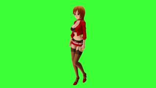 ✔️GREEN SCREEN EFFECTS: Animation Red Girl