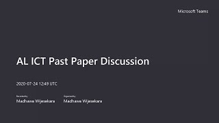 A/L ICT Past Paper Discussion - 2017 - 2019 Python