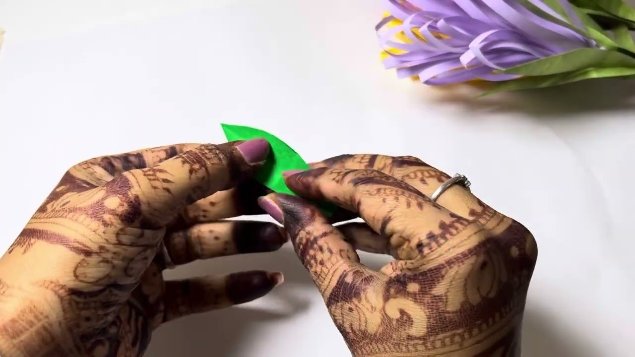 Easy Paper Flowers | Reuse colour empty bottle 