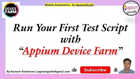 4.appium-device-farm - Run Your First Test Script with “Appium Device Farm” plugin