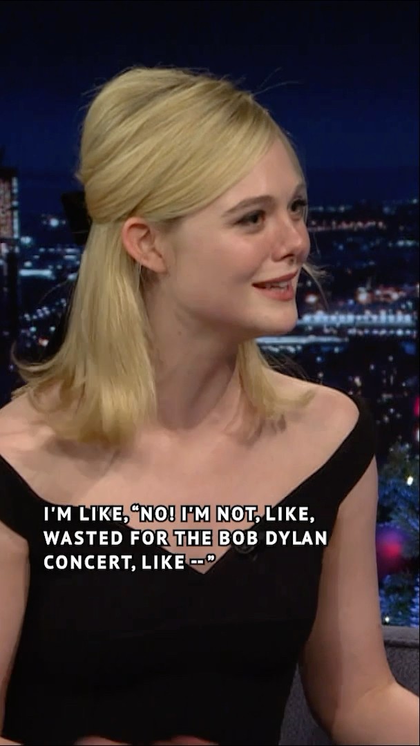 #TimotheeChalamet thought #ElleFanning was drunk when she threw up outside a #BobDylan concert ?