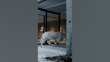 🏛️ White Tiger in the Concrete Forest