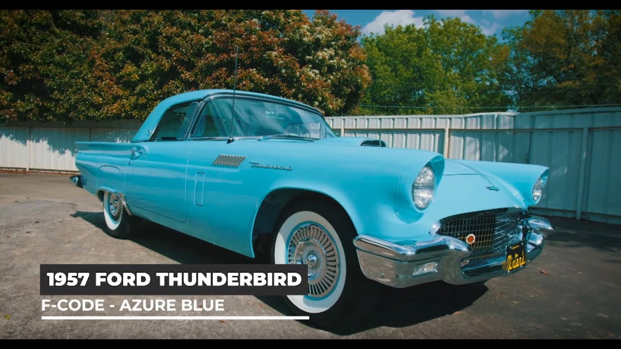 The Only Azure Blue & Sun Gold 1957 Thunderbird  F Codes  / Amos Minter Collection / Mecum Indy 2019