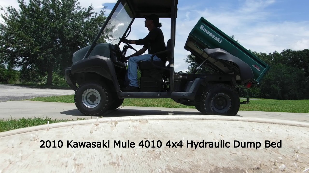 2010 Kawasaki Mule 4010 4x4 Hydraulic Dump Bed YouTube