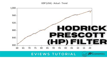 Hodrick-Prescott (hp) filter: EViews tutorial