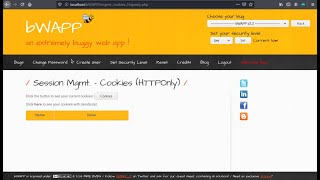Session Mgmt    Cookies HTTPOnly Low Security Level