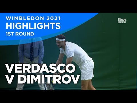 Fernando Verdasco v Grigor Dimitrov Highlights | Round 1 | Wimbledon 2021