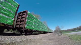 CP train 252 with two AC4400s in Wilton, NY.