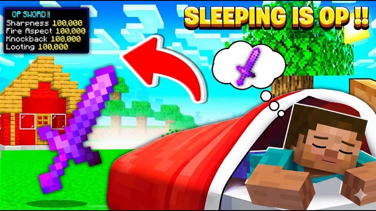 Minecraft But If You Dream Any Item You'll Get It 😴✨