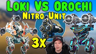 New OROCHI VS LOKI: Max NITRO Speed-Test War Robots 7.0 Gameplay WR