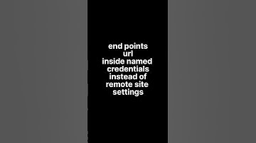 named credentials in Salesforce