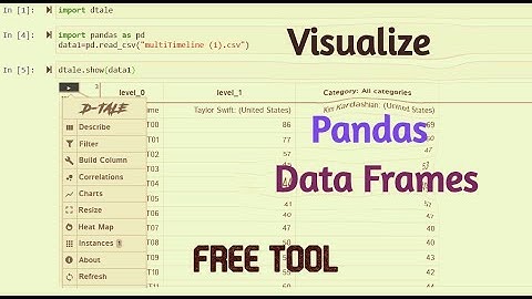 Visualize Pandas Data Frame 100% Free Using D-Tale: Python (Machine Learning)