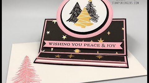 Stampin Up//Modern Christmas//Ornamental Christmas//Book Fold Easel Card//Online Exclusive//Fun Fold