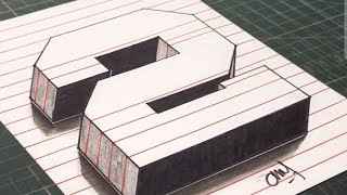 Mudahnya Menggambar 3 Dimensi Angka 2