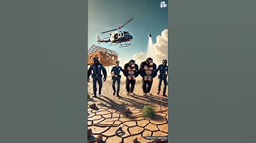 The monkey and his baby build a tree house on a tree and drink sugarcane juice #ai #monkey #home