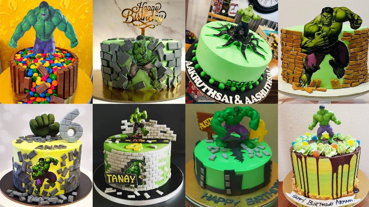 Angry Hulk Fondant Cake