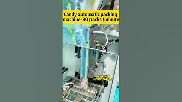 Automatic candy packaging machine, 80 packs per minute #candypackingmachine