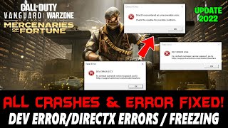 COD Warzone Season 4 DEV Error | Warzone Crashing | Directx encountered an unrecoverable error