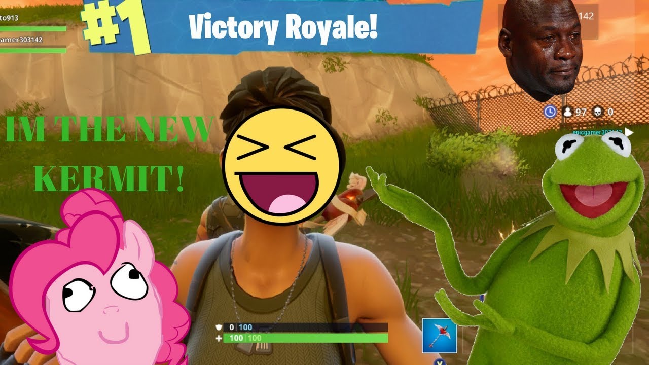 kermit the frog plays fortnite funny impression - kermit the frog plays fortnite