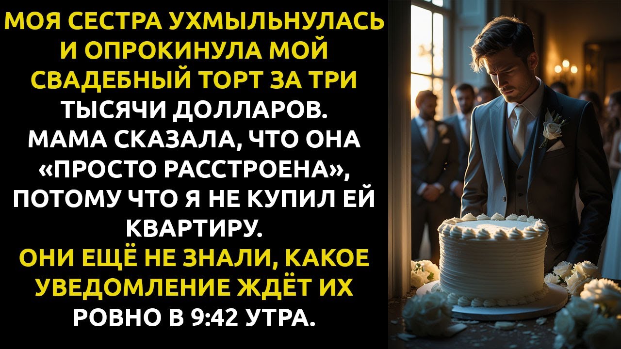 Моя сестра РАЗБИЛА свадебный торт — и я лишил её ВСЕГО, что обещал.