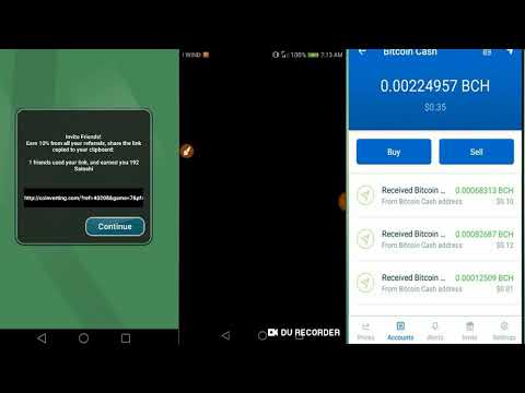 Free Bitcoin Cash App Payment Proof Video Auto Payment Only Free Earn Satoshi Referral Link Join Now - 