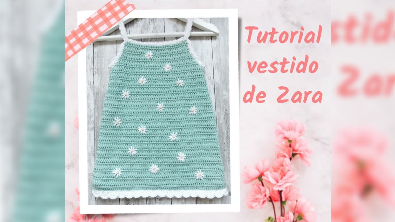 diluido saber cuota de matrícula Vestido de Zara para niña. Súper fácil!!! #crochet - YouTube