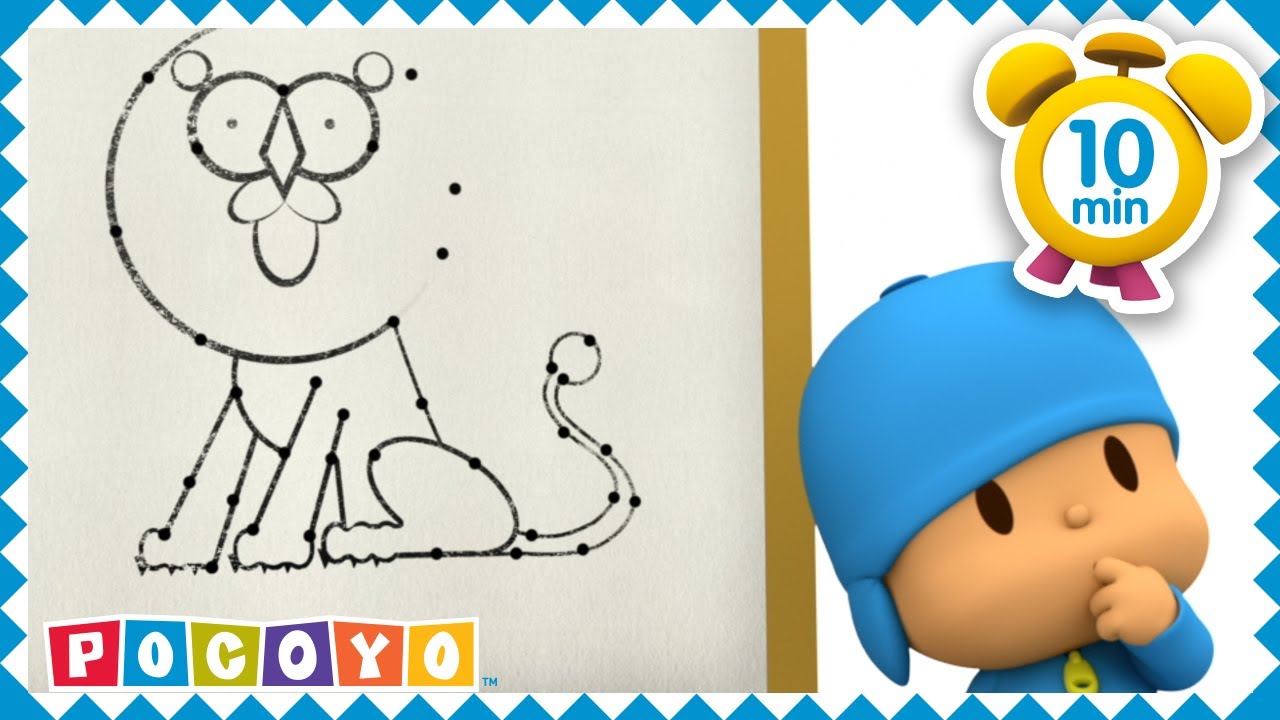 ❓ POCOYO em PORTUGUÊS BRASIL -  Adivinhe o animal (ponto a ponto) | VÍDEOS EDUCATIVOS para Crianças